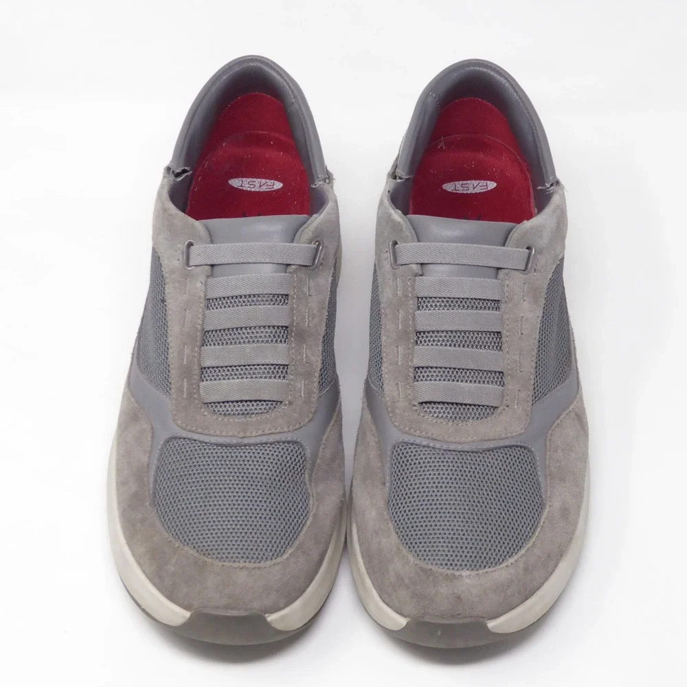 Kizik Mens Cupertino Sneakers Gray Suede Mesh Slip On Hands Free Size 11M